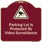 Signmission Designer Series-Parking Lot Is Protected By Video Surveillance With Caution Gr, 18" H, BU-1818-9800 A-DES-BU-1818-9800 - alternate 1